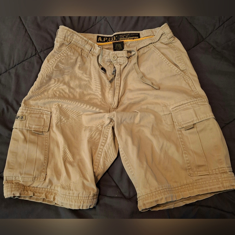 A.P.C. Men's Tan Cargo Shorts